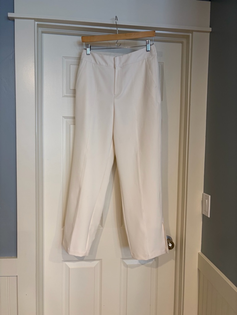 CALIA by Carrie Underwood Cream Soft Scuba Wide-Leg Pants